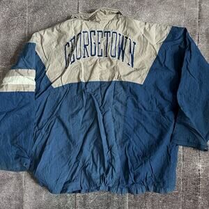 Men's Vintage 90's Apex One Georgetown Hoyas Blue Silver Starter Jacket Sz XL